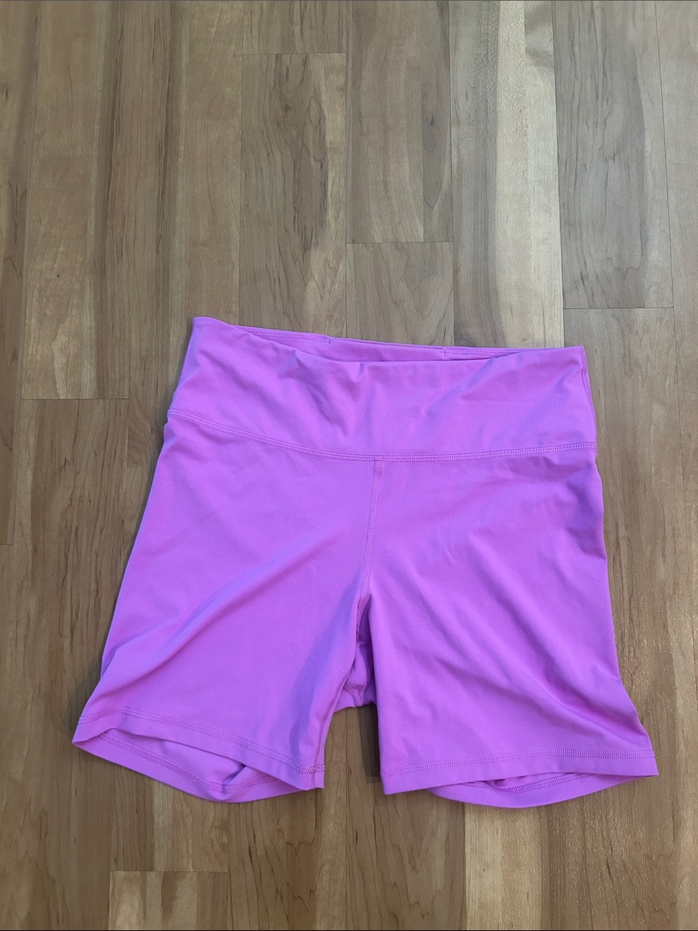 Women's High-Waist Pink Active Bike Shorts